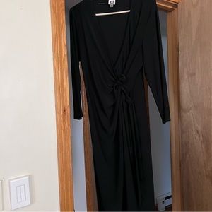 Wrap around black dress
